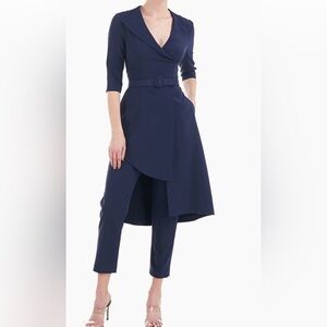 Kay Unger KORI WALK THRU JUMPSUIT in navy size 10